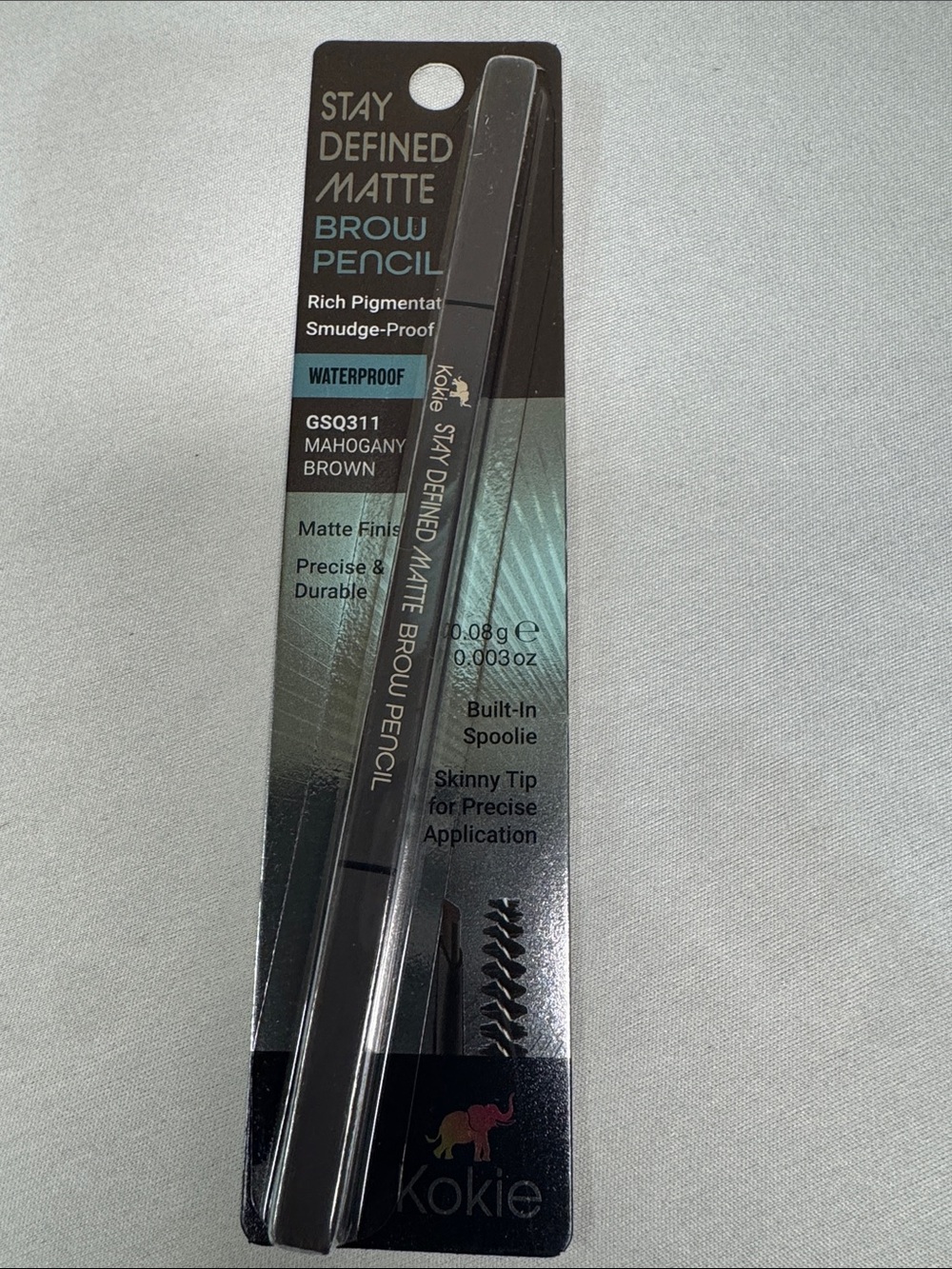 Kokie Stay Defined Matte Brow Pencil - Mahogany Brown